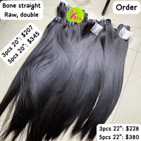 3pcs 20" Bone Straight