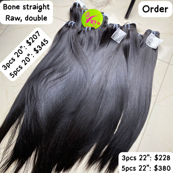 3pcs 20" Bone Straight