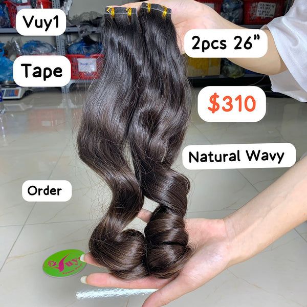 26" 2pcs Natral Wavy