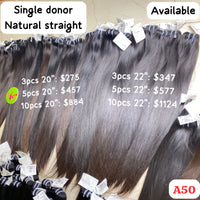 20" 3pcs Single Donor Natural Straight (A50)