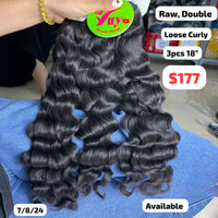 3pcs 18" loose curly raw hair