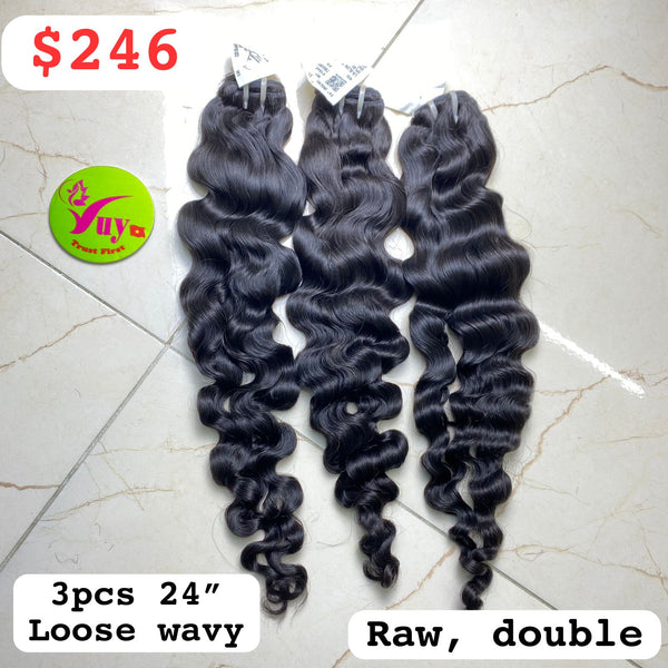 3pcs 24" Loose Wavy