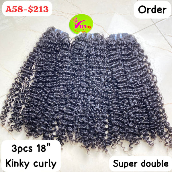 18" 3pcs Super Double Kinky Loose (A58)