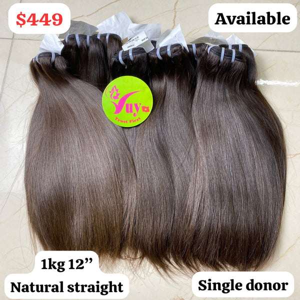 1kg 12" Single Donor Natural SStraight