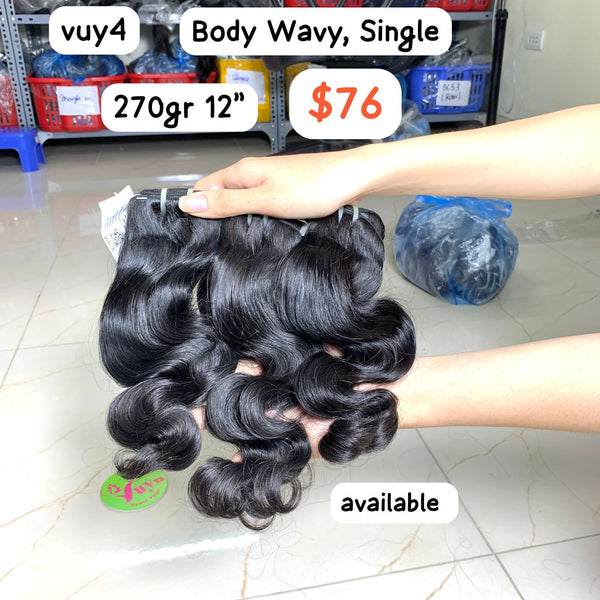 270gr 12" Body Wavy Single