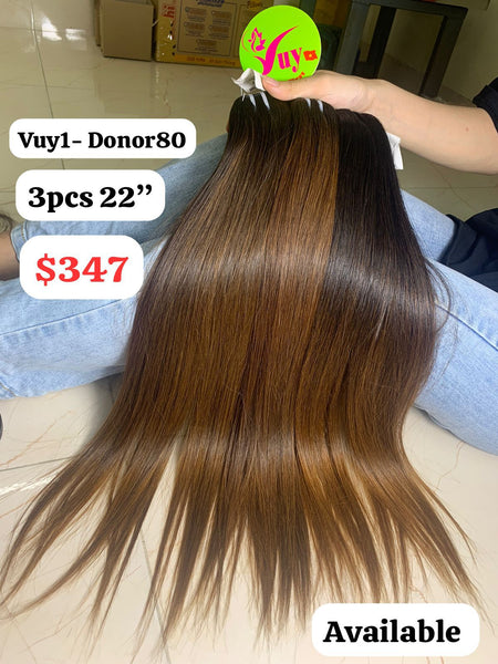3 pcs 22" Single Donor Straight