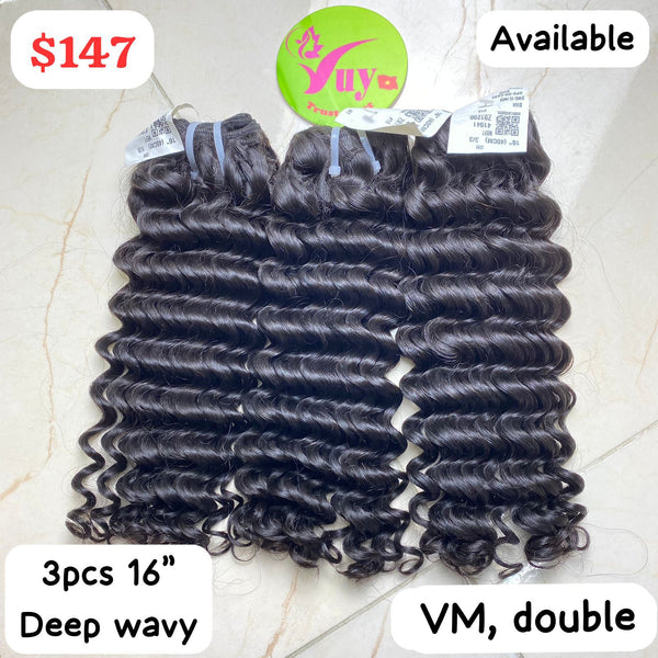 16" 3pcs Deep Wavy VM Double