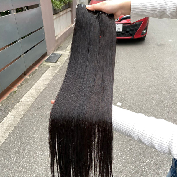 Vietnamese virgin bone straight double drawn hair bundle
