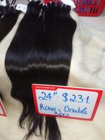 3pcs 24" Straight, Double Drawn, Raw hair (C128)