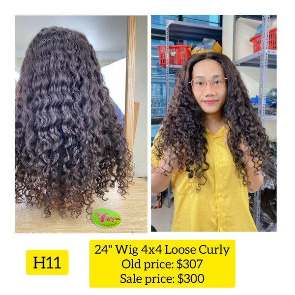 24" Wig 4x4 Loose Curly (H11)