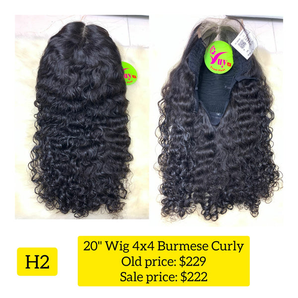 20" Wig 4x4 Burmese Curly (H2)