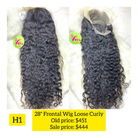 28" Frontal Wig Loose Curly (H1)