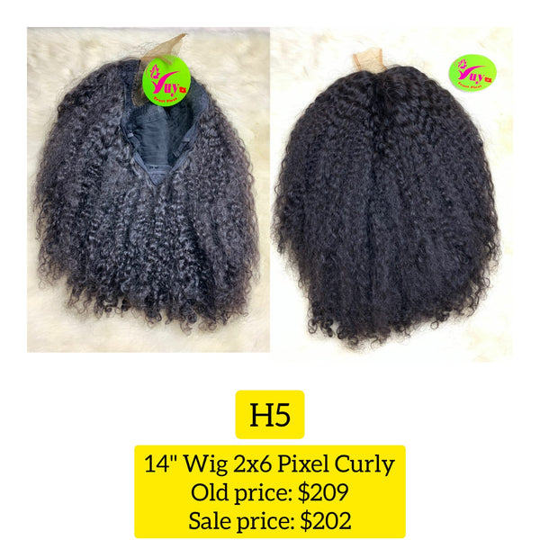 14" Wig 4x4 Pixel Curly (H5)