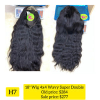 18" Wig 4x4 Wavy Super Double Drawn (H7)