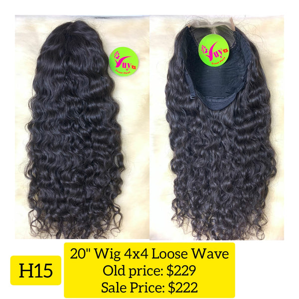 20" Wig 4x4 Loose Wave (H15)