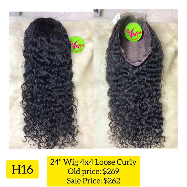 24" Wig 4x4 Loose Curly (H16)