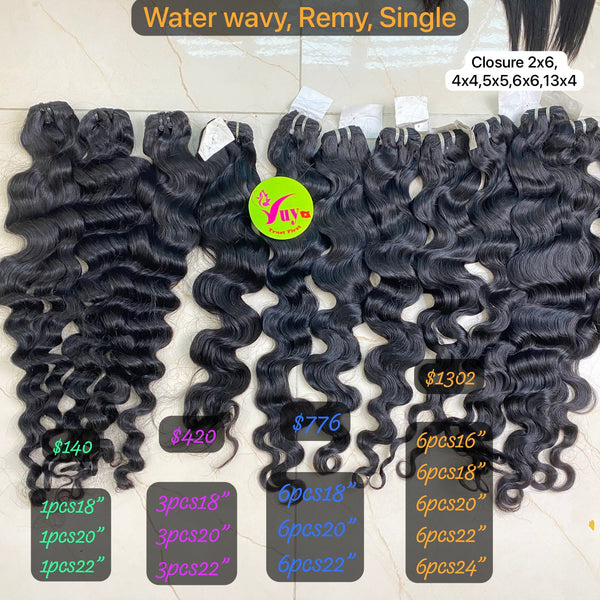 Water Wavy, Single Drawn, Remy hair Deal