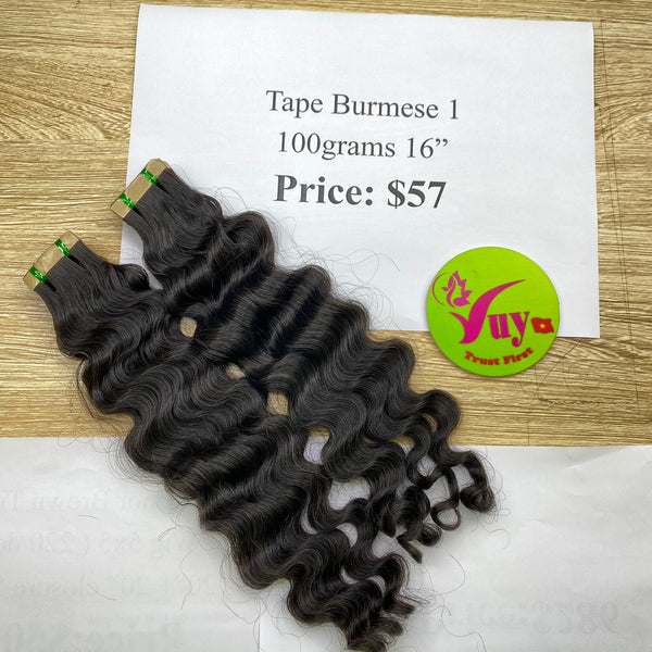 100 grams Tape Burmese Tight Curly (R58)