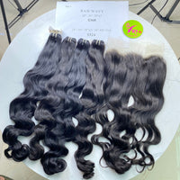 22", 24", 26" and 18" Frontal 13x4 HD Lace Natural Wavy, Raw hair (R67)