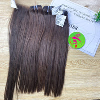 3pcs 14" and 14" Closure 4x4 Bone Straight, Double Drawn, Raw hair (R69)