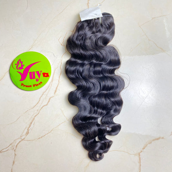 Loose wavy double drawn hair bundle