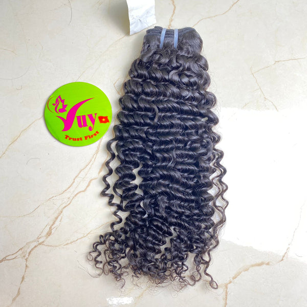 Vietnamese Luxury Curly double drawn raw hair bundle