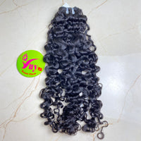 Burmese kinky loose curly double drawn raw hair bundle
