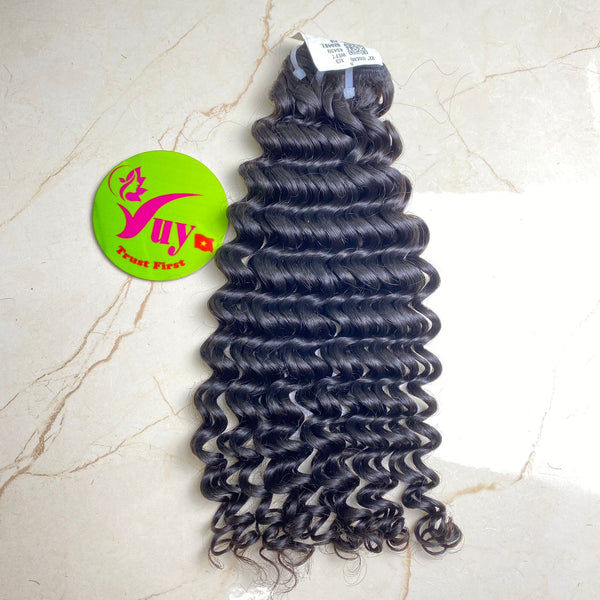 Vietnamese Deep Wave double drawn raw hair bundle