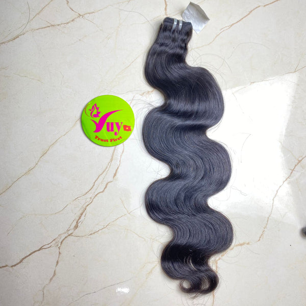 Body wavy double drawn hair bundle