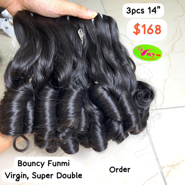 3pcs 14'' Bouncy Funmi Virgin Super Double