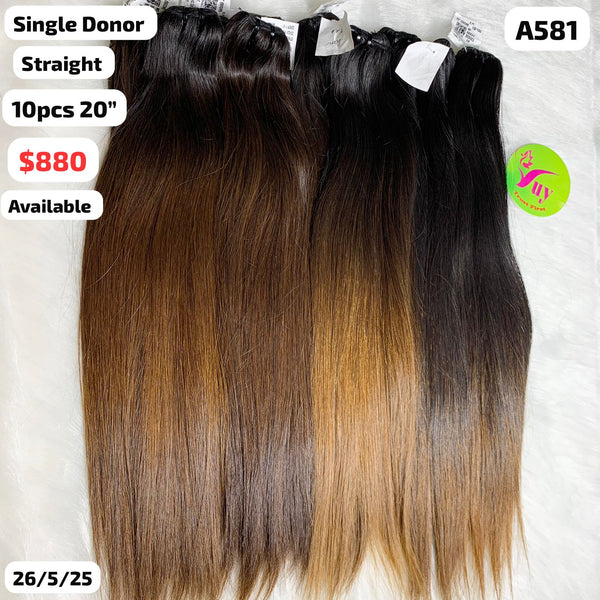 DEAL 10pcs 20" straight single donor hair (A581)