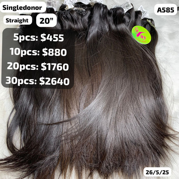 DEAL 20" straight single donor hair (A585)