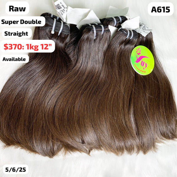 DEAL 10pcs 12" Straight super double drawn raw hair (A615)