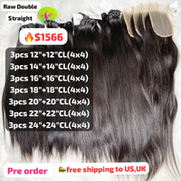 [PRE-ORDER] DEAL 21 bundles and 7pcs closure 4x4 double drawn raw hair