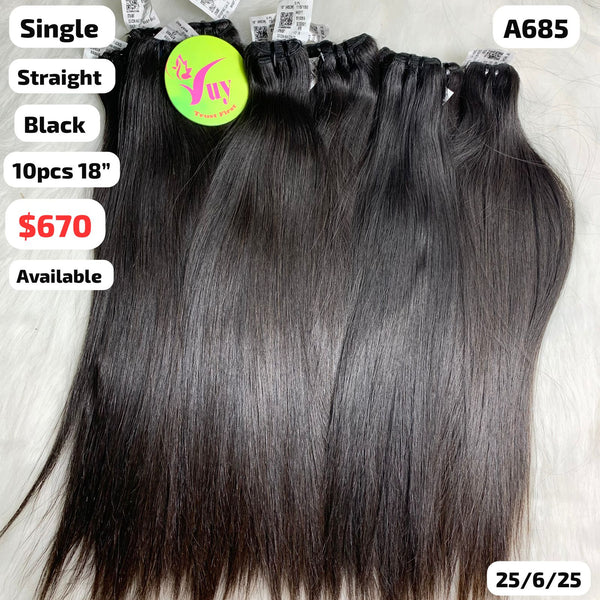 1kg 18" straight single donor hair (A685)