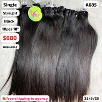 1kg 18" straight single donor hair (A685)