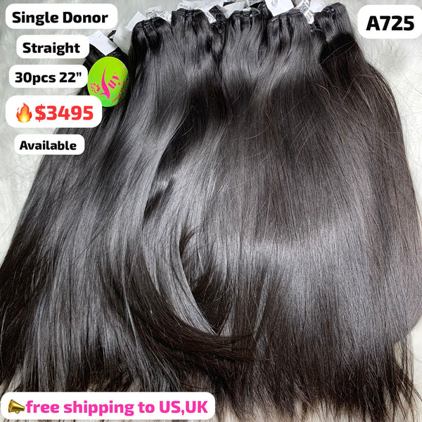 DEAL 30pcs 22" straight single donor hair (A725)