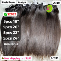 DEAL 20pcs straight single donor hair from 18" to 24" (A739)