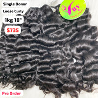 [PRE-ORDER] 1kg 18" Loose curly single donor hair