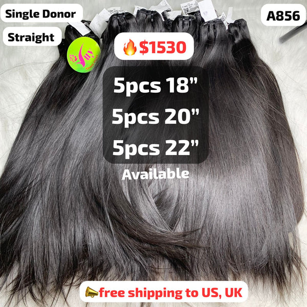 DEAL 15pcs Straight single donor hair (A856)