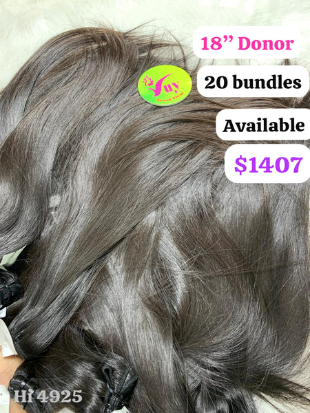 20pcs 18" straight single donor hair (HI4925)