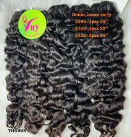 3pcs loose curly single donor hair (TH4925)