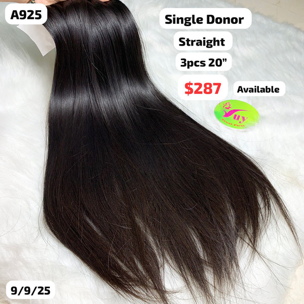 3pcs 20" Straight single donor hair (A925)