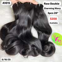 3pcs 20" Charming wave double drawn raw hair (A1015)