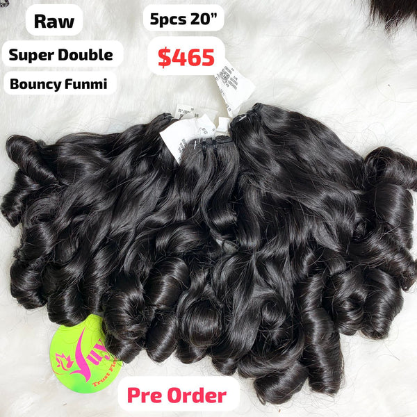 [PRE-ORDER] 5pcs 20" Bouncy funmi super double drawn raw hair