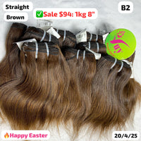 [EASTER SALE] 1kg 8" straight brown hair (B2)