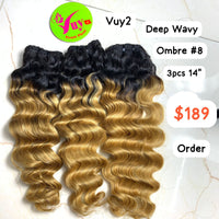 3pcs 14" Deep Wavy Ombre #8