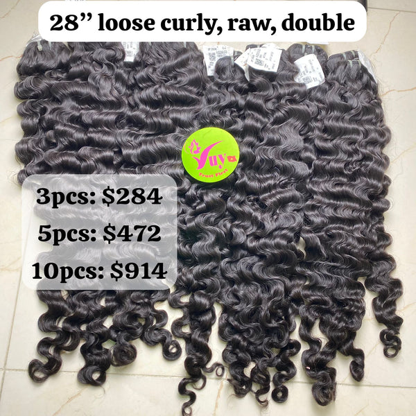 28" Loose Curly Double Raw
