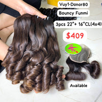 22" 3pcs + 16" Closure 4x4