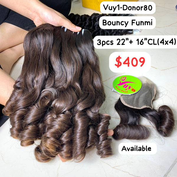 22" 3pcs + 16" Closure 4x4